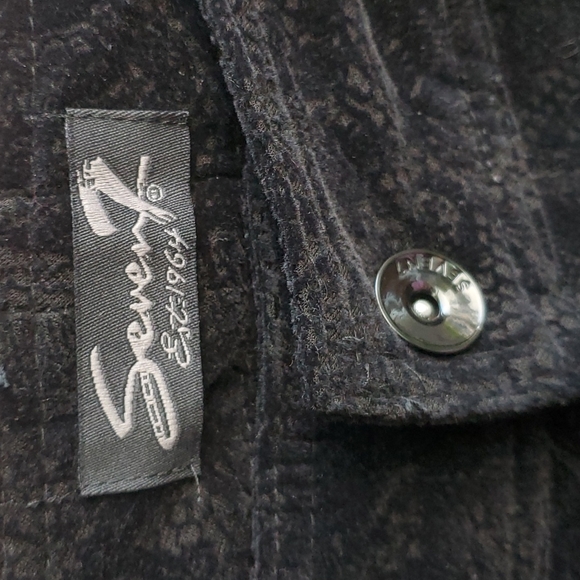 Seven 7 Black Velvet Jaquard Textured Pants Size 10 nwt - Picture 3 of 11